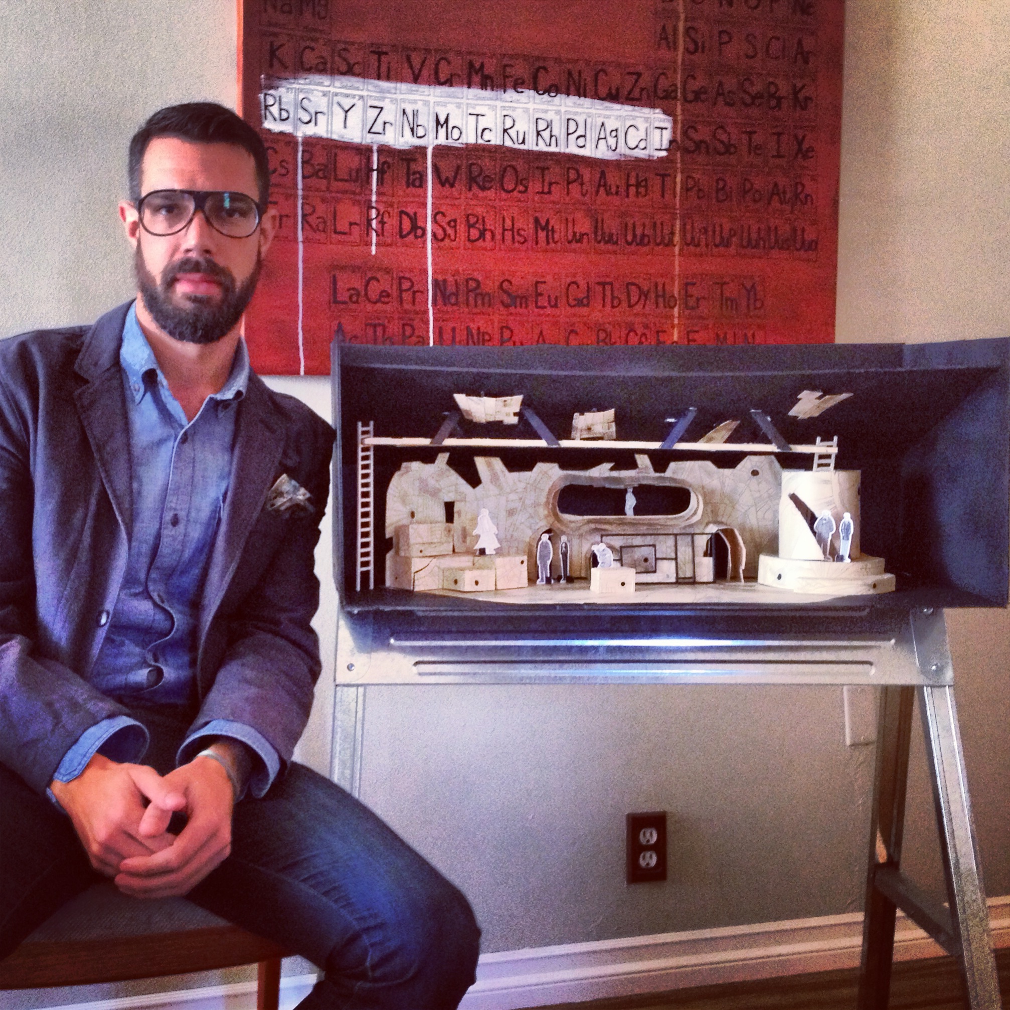 Michael James Schneider with Lee Bontecou-inspired set design for "Neverwhere"